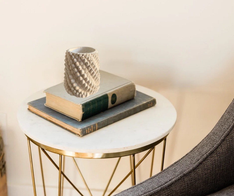 Dragon skin concrete vessel | Dragon scale pen holder | Dragon texture candle vessel | Dragon scale plant pot | Halloween decoration