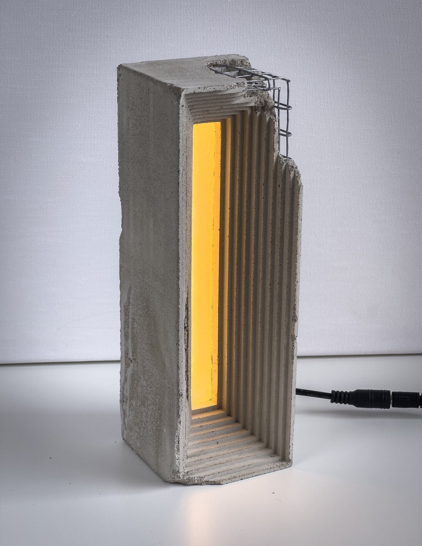 Industrial Table Lamp / Concrete Desk Light / Unique Home Decor / Rustic Lighting / Modern Loft Decor / Luxury Gift For Him / Cement Decor