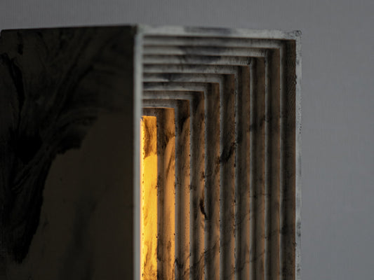 Marbled Concrete Table Lamp / Personalized / Cement LED Night Light / Concrete Home Decor / Industrial Designer Lamp / Luxury Gift For Him