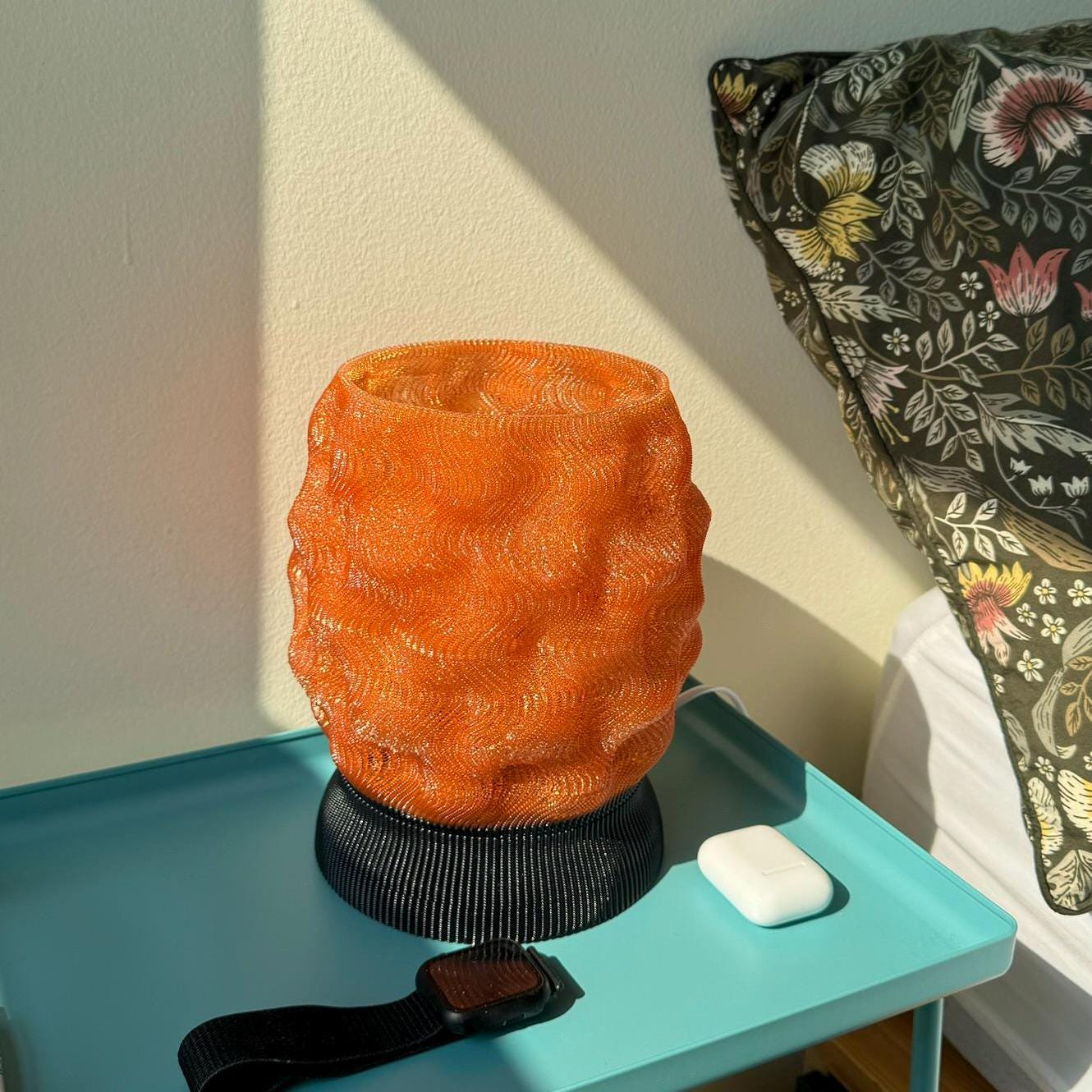 3D Printed Lamp - Industrial Designer Lamp - Futuristic Modern Night Lamp - Loft Decor - Organic shape