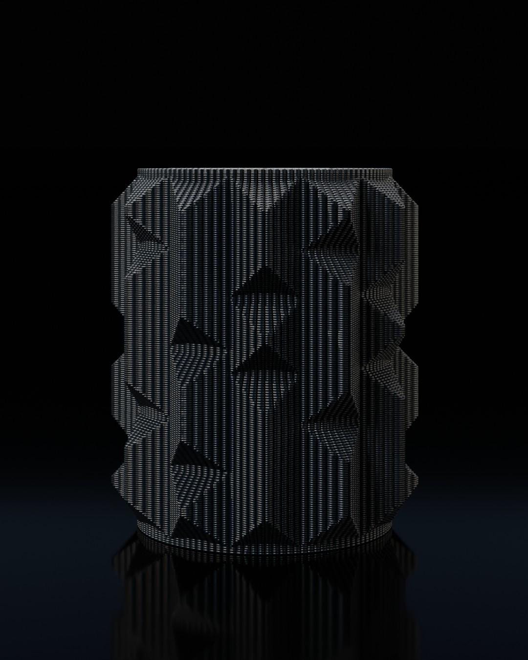 Kaleidoscope Vase - Industrial design - Unique Home decor - Luxury Gift for Him and Her - Brutalism style