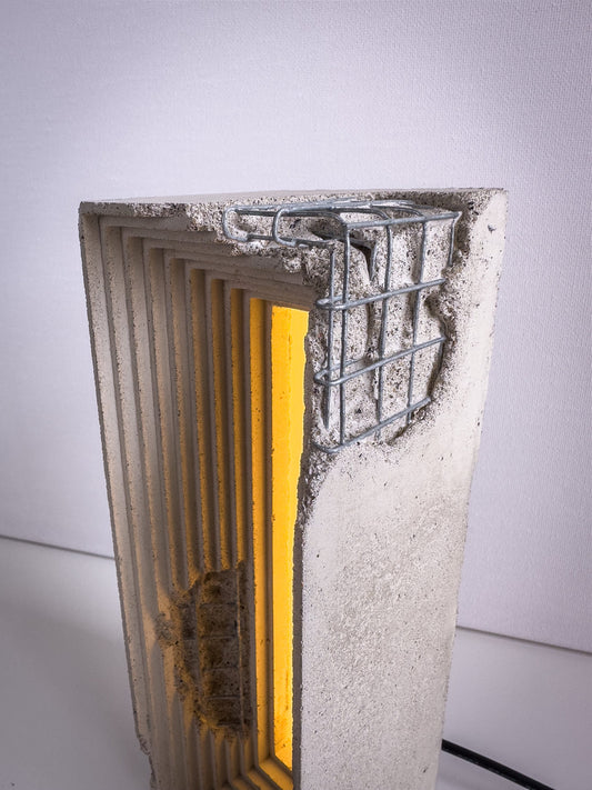 Industrial Table Lamp / Concrete Desk Light / Unique Home Decor / Rustic Lighting / Modern Loft Decor / Luxury Gift For Him / Cement Decor