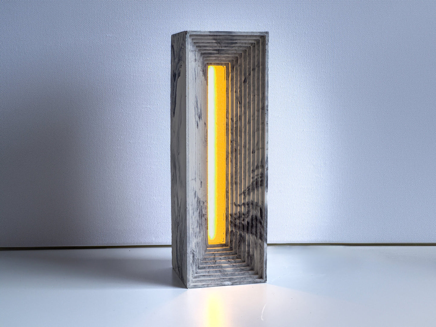 Marbled Concrete Table Lamp / Personalized / Cement LED Night Light / Concrete Home Decor / Industrial Designer Lamp / Luxury Gift For Him